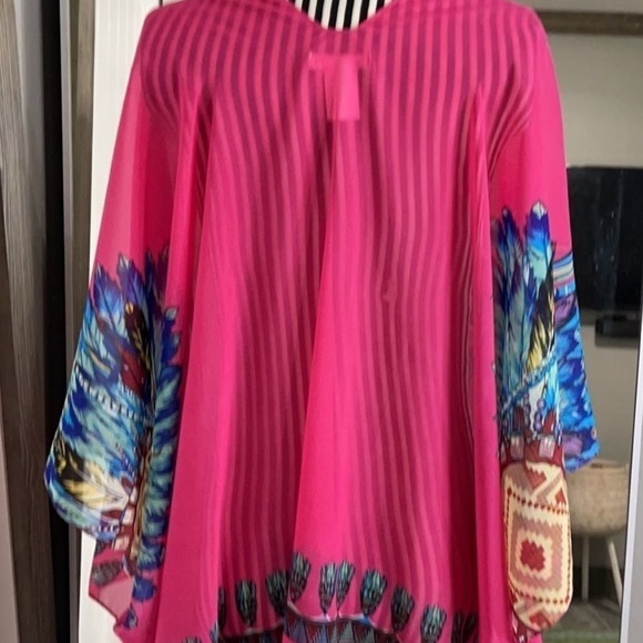 ESLEY Pink Kimono Beach Coverup - Picture 10 of 16